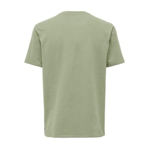 Only & Sons Onskian reg seersucker ss tee olijf
