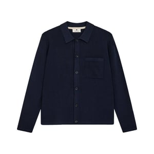 Anerkjendt 902032 aksvend needlerib knit cardigan 3059 sky captain