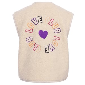 Looxs Revolution Oversized gilet teddy offwhite voor meisjes in de kleur