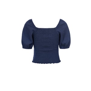 Looxs Revolution Navy top met smock voor meisjes in de kleur