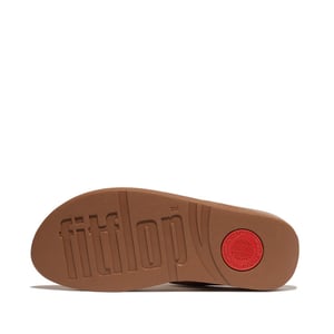 FitFlop Fino crystal-chain leather toe-post sandals