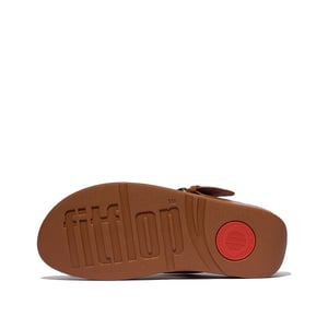 FitFlop Lulu resin-buckle leather toe-post sandals