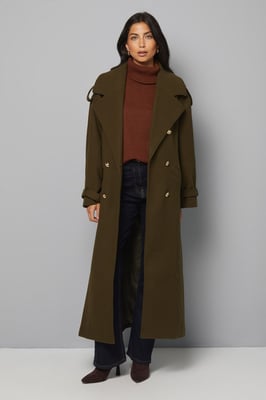 Wide Lapel Trench Coat