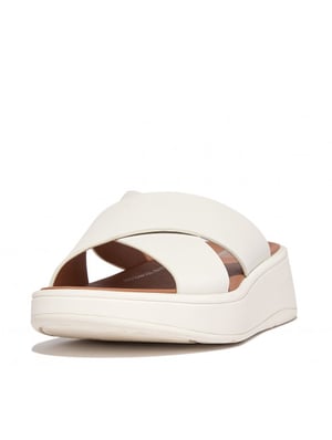 FitFlop F-mode leather flatform cross slides