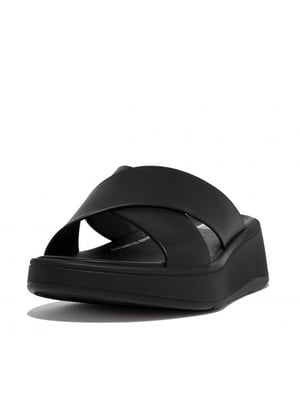 FitFlop F-mode leather flatform cross slides
