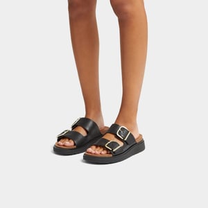 FitFlop Gen-ff buckle two-bar leather slides