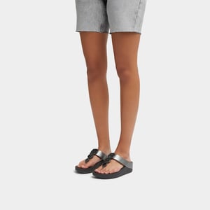 FitFlop Halo bead-circle metallic toe-post sandals
