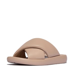 FitFlop Iqushion d-luxe padded leather cross slides