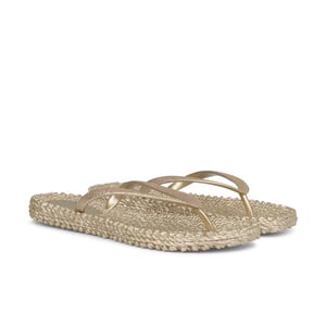 Ilse Jacobsen Flipflops with glitters platin