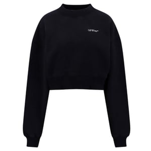 Off-white For All Boek Cropped Over Crewneck Zwart