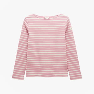 Joules Harbour Womens Top Pink Stripe