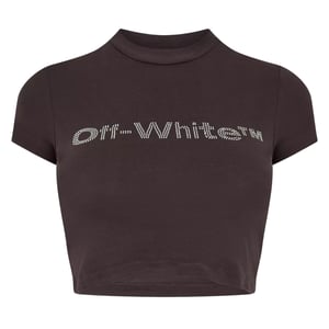 Off-white Bling Bounce 90s Fit T-shirt Donkergrijs