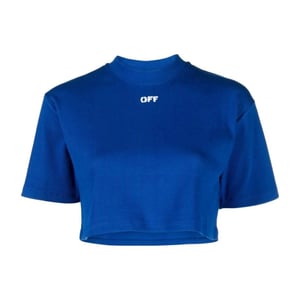 Off-white Stamp Ribbed Cropped T-shirt