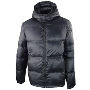 Ea7 Plain Black Hooded Jacket