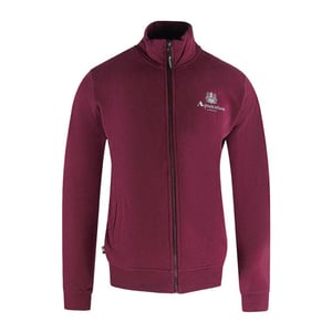 Aquascutum Unisex Volwassen Zip Activiteit Sweatshirt (Bordeaux)
