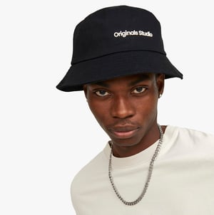 Jack & Jones Vesterbro Mens Bucket Hat Black