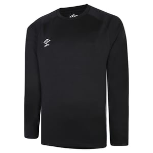 Umbro Mens Knitted Raglan Rugby Drill Top (Black)