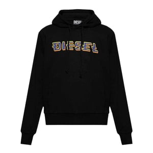 Diesel Mannen Pixel Logo Hoodie (Zwart)