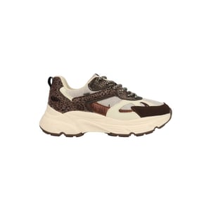 Poelman Posh sneaker brown animal lage sneakers dames