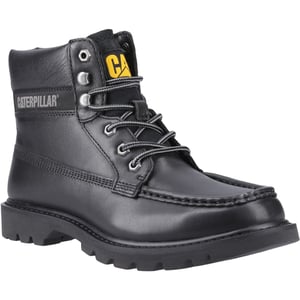 CAT Lifestyle Colorado Moc Toe Leren Zwarte Enkelboots voor Mannen