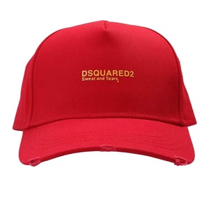 DSquared2 Sweat And Tears Logo Baseball Cap (Rood)