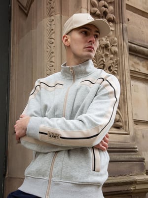 Luke 1977 Men's Duke Zip-Through Sweatshirt in Grey