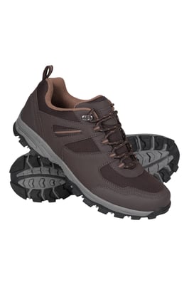 'McLeod' Men Hiking Shoes Cushioned Breathable Lightweight Lace Up Walking Dark Brown