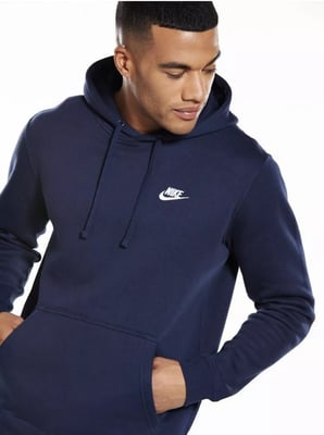 Nike Navy Club Fleece Pullover Hoodie