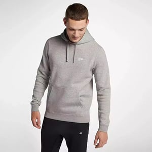 Nike Grey Club Fleece Pullover Hoodie