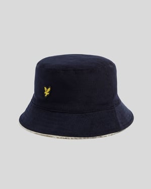 Lyle & Scott jongens Borg/koord omkeerbare emmerhoed - donkerblauw