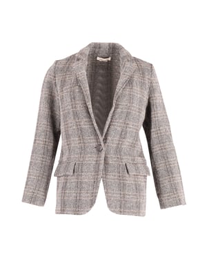 Isabel Marant Etoile Charly Herringbone Blazer i Mångfärgad Ull