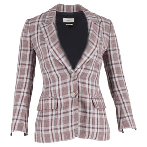 Isabel Marant Etoile Geruite Blazer in Multicolor Linnen