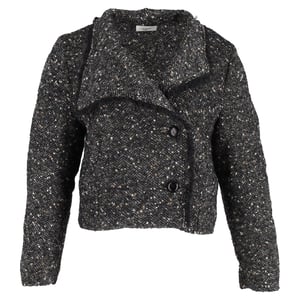 Isabel Marant Etoile Edith Tweed Jas in Zwart Wol