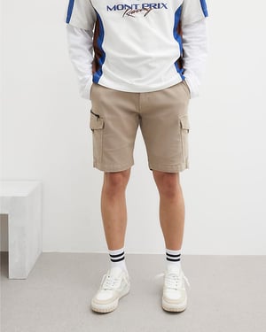River Island Mens Cargo Shorts Beige