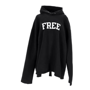 Balenciaga Free No Rib Hoodie Black