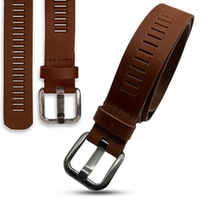 ARIESZZZ Riem unisex leder cognac zwart 2 pack