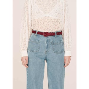 Grace & Mila Scotland faux suede riem bordeaux
