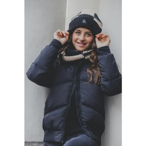 Looxs Revolution Gebreide beanie block /zand voor meisjes in de kleur