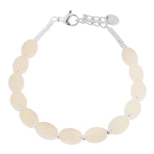 Label Kiki Armband white lily silver