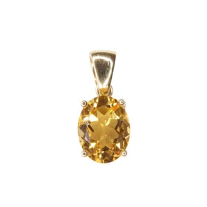 Christian 14 karaat gouden hanger met citrien