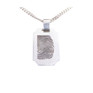 Christian Zilveren fingerprint hanger