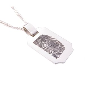 Christian Zilveren fingerprint hanger
