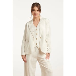 Smashed Lemon 25130 te pinstripe linnen blazer |