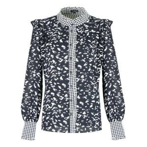 G-Maxx Blouse maureen zwart/kiezel