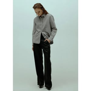 Homage to Denim Denim blouse parelmoer knopen