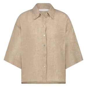 Nukus Lucy blouse melange zand dessin