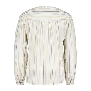 Red Button Blouse srb4243 lurex stripe ecru