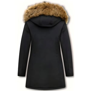Matogla Winterjas met echte bontkraag slim fit