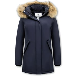 Matogla Winterjas met echte bontkraag slim fit