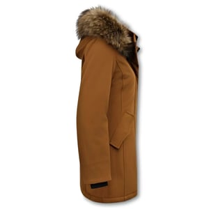 Matogla Winterjas met echte bontkraag slim fit